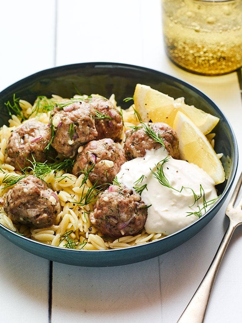 Lamb Meatballs with Lemony Orzo Recipe