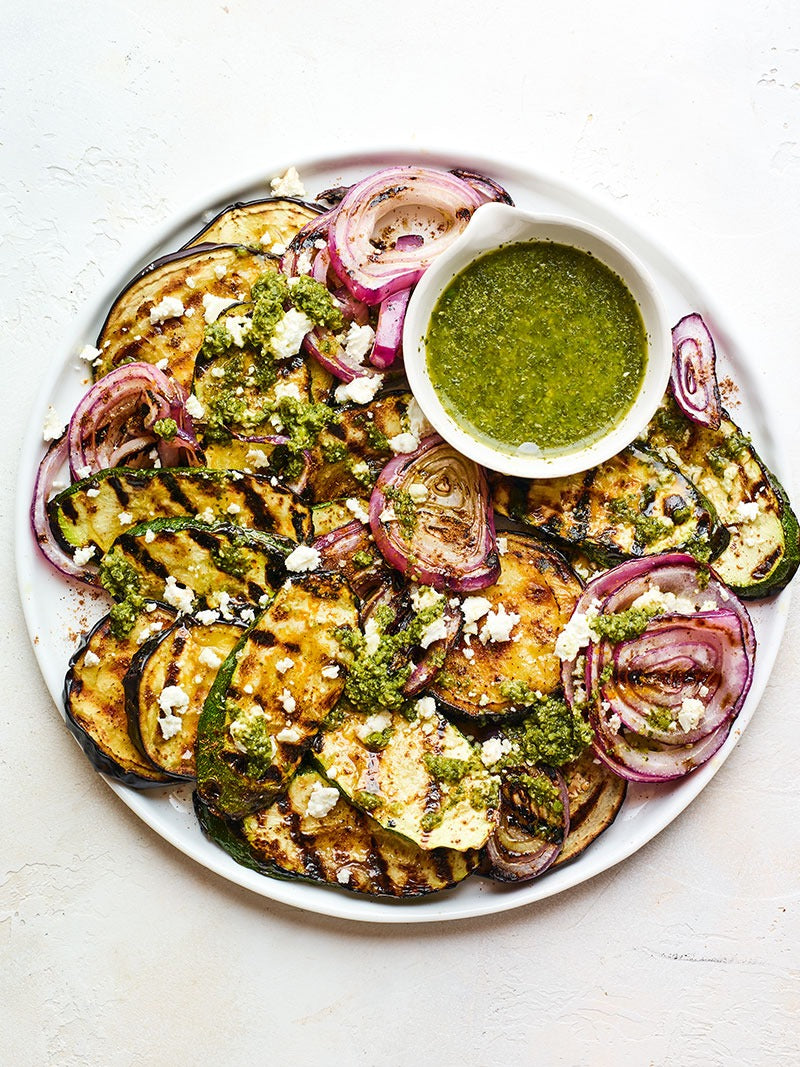 Spiced Grilled Veggies with Mint Chutney Recipe