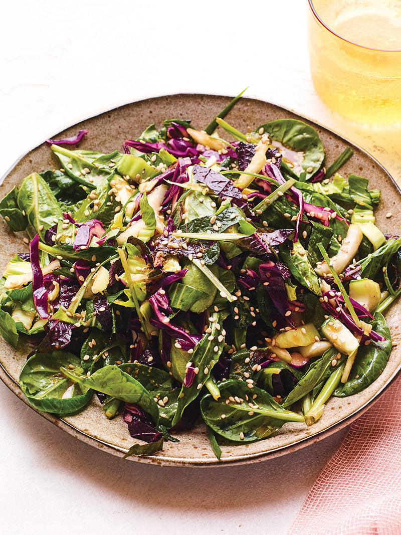 Asian Greens with Sesame Ginger Vinaigrette Recipe