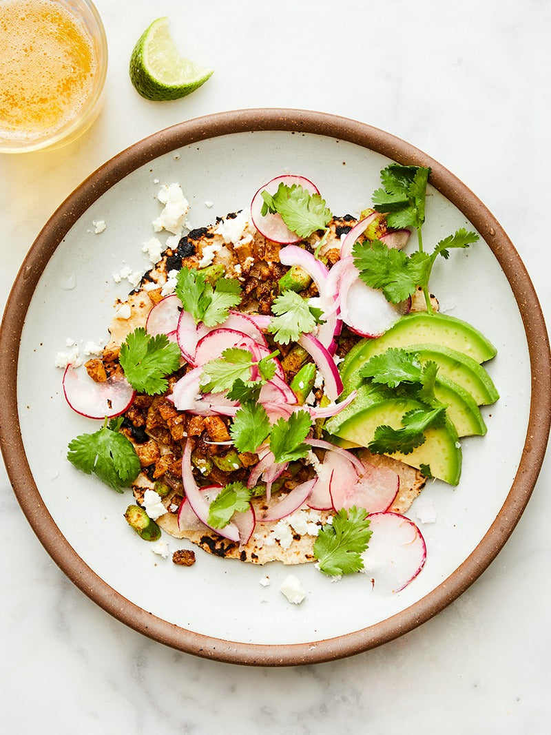 Veggie Tacos with Cauliflower Rice and Asparagus Recipe