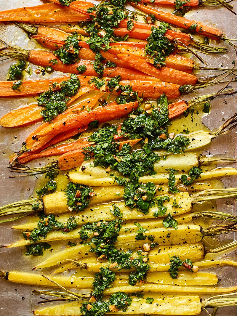 Roasted Carrots with Carrot Top Pesto Recipe