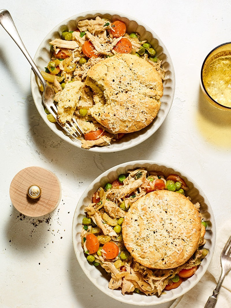 Individual Pot Pies with Biscuit Top Recipe