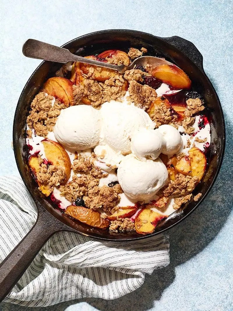 Peach & Blackberry Skillet Crumble Recipe