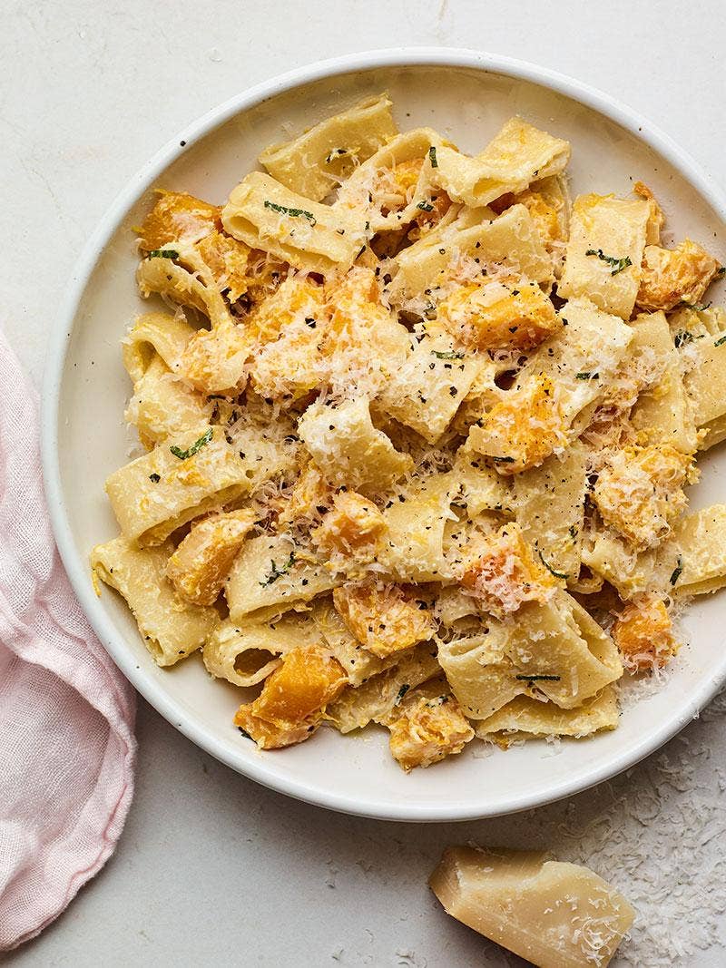 Pumpkin & Goat Cheese Pasta Recipe