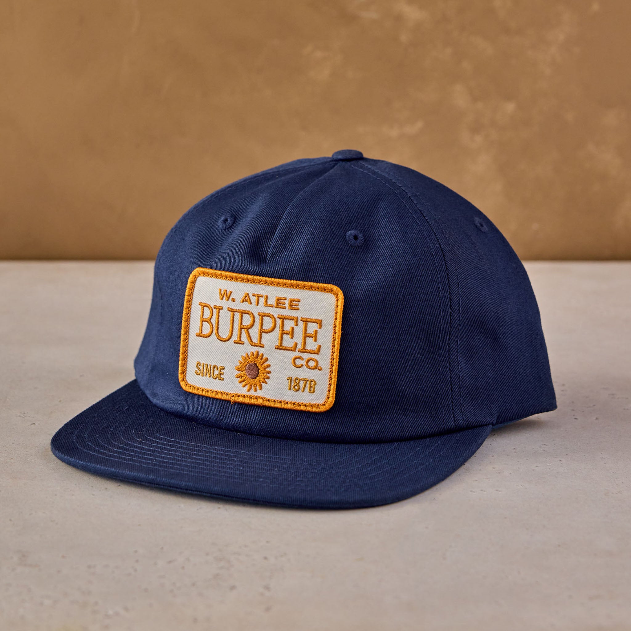 Navy Vintage Dad Hat - Burpee Sunflower