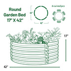 42" Round Galvanized Planter