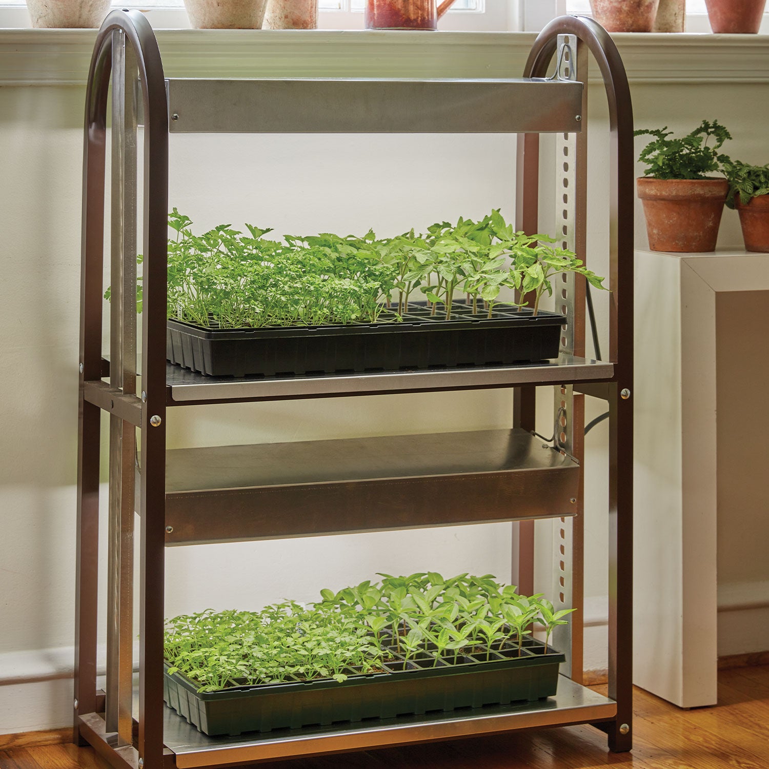 Grow Light Burpee LED Two Tier Cart