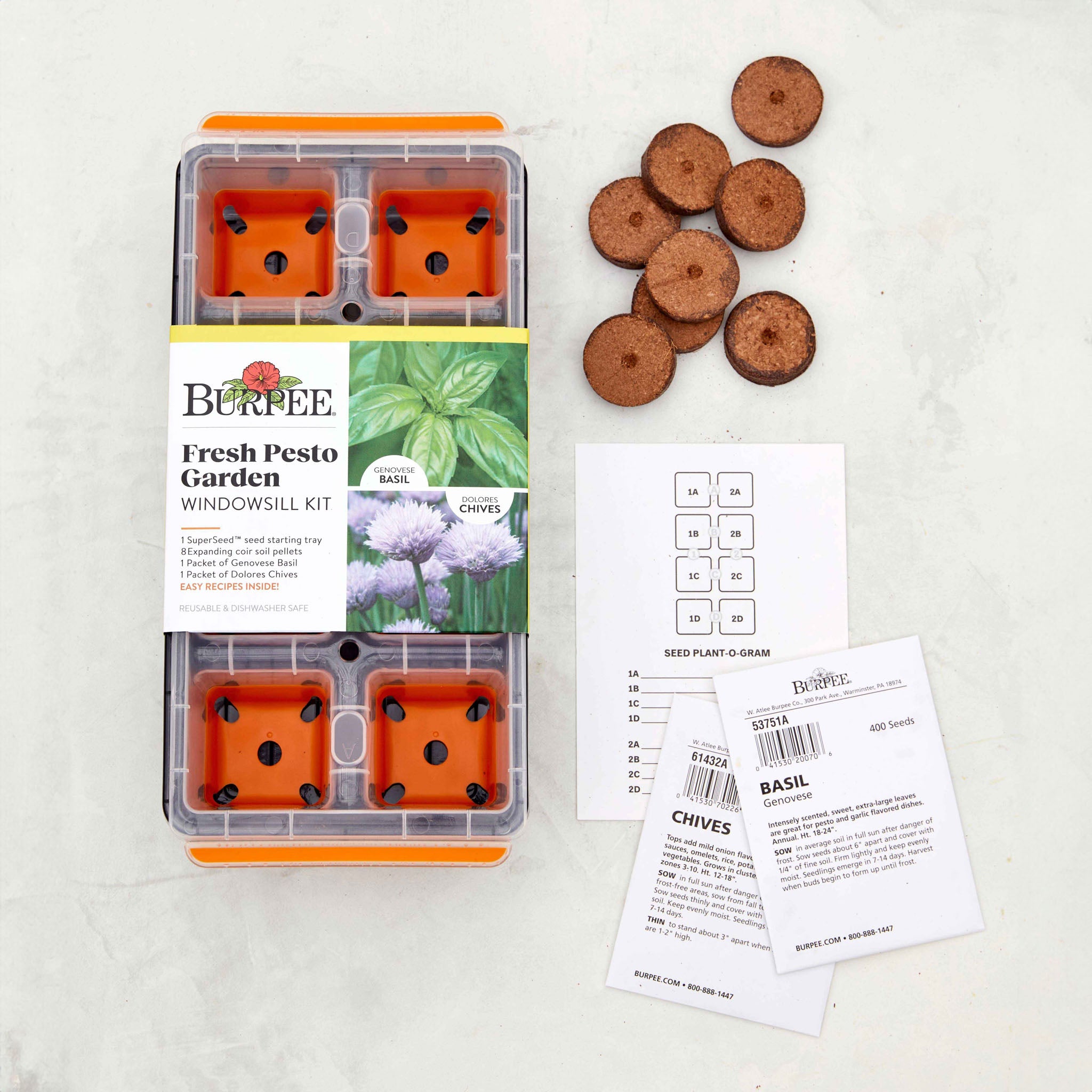 Fresh Pesto Garden Windowsill Herb Kit
