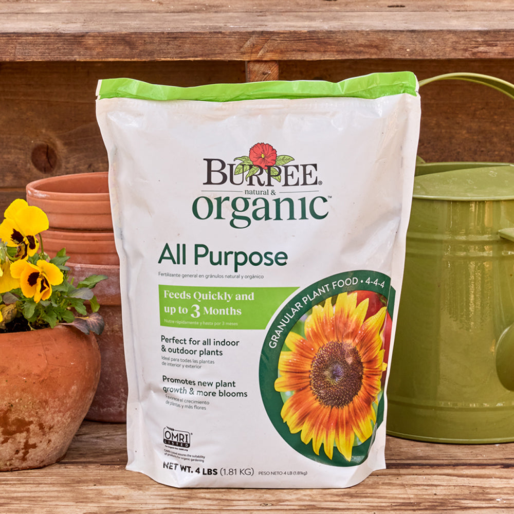 Burpee Natural Organic All Purpose Granular Plant Food 4-4-4