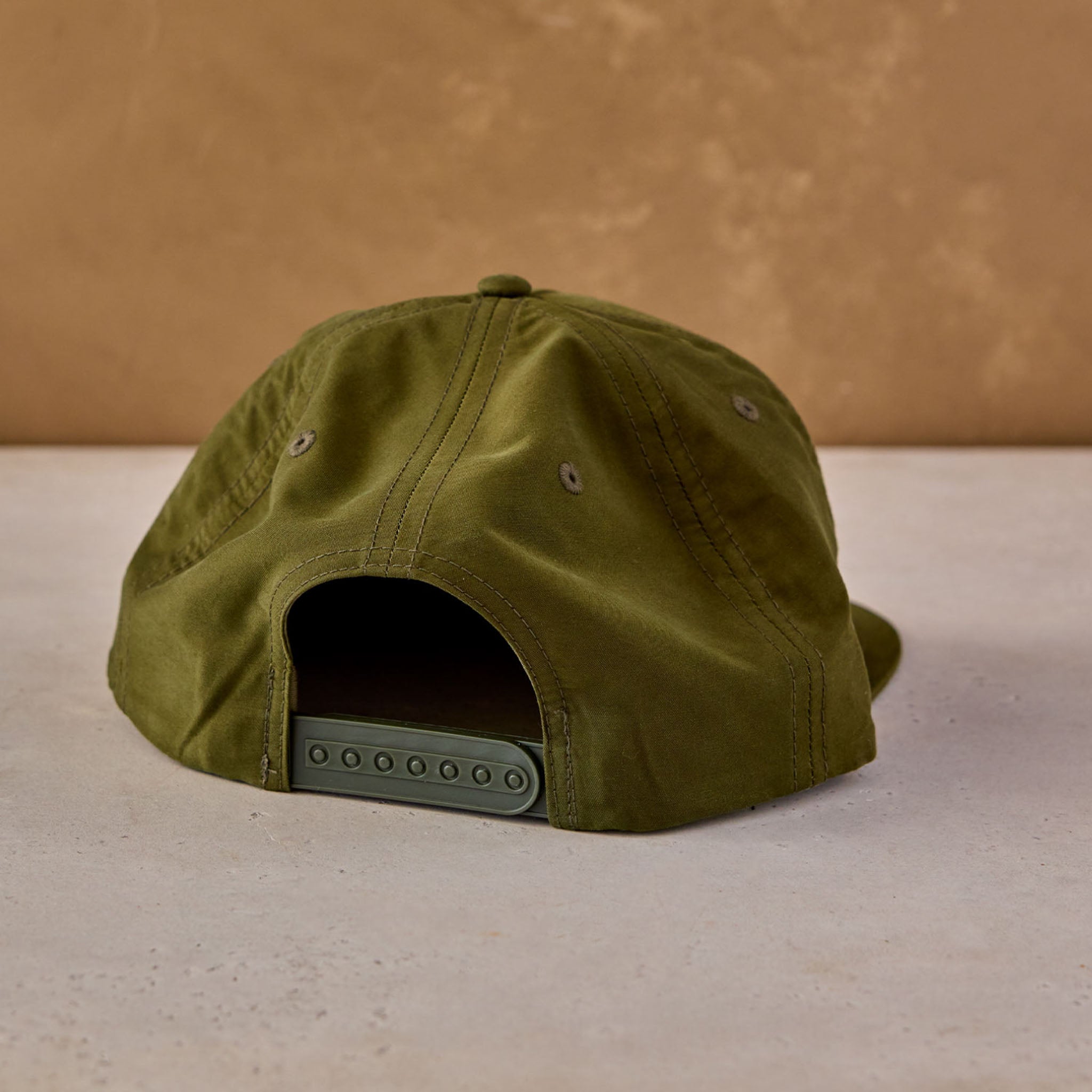 Olive Vintage Flat Snapback Hat - Burpee Sunflower