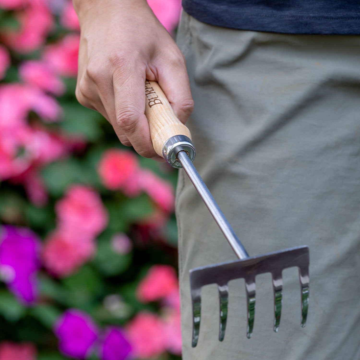 Burpee Stainless Steel 5 Tine Rake