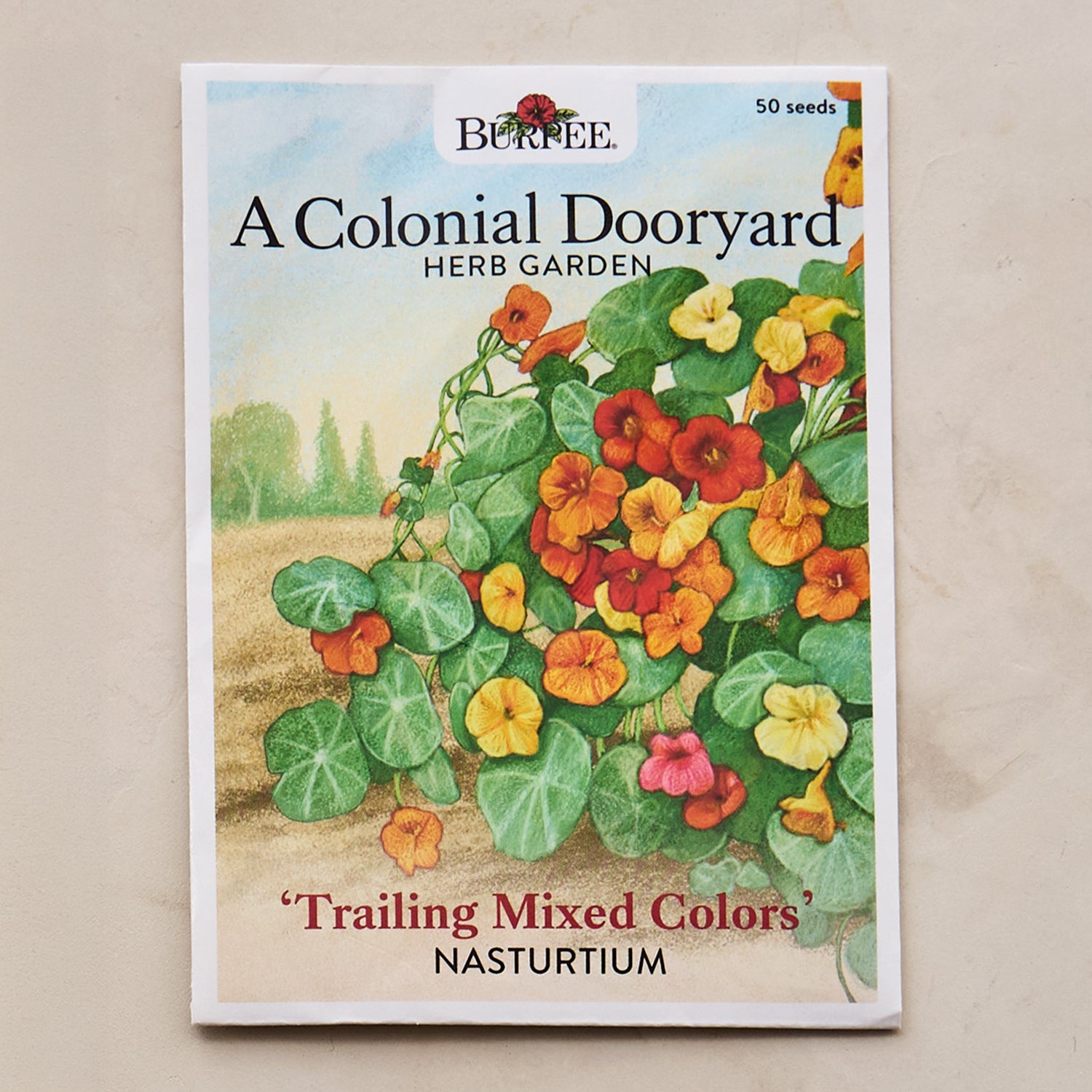 Trailing Mixed Colors Nasturtium Seeds - A Colonial Dooryard Herb Garden
