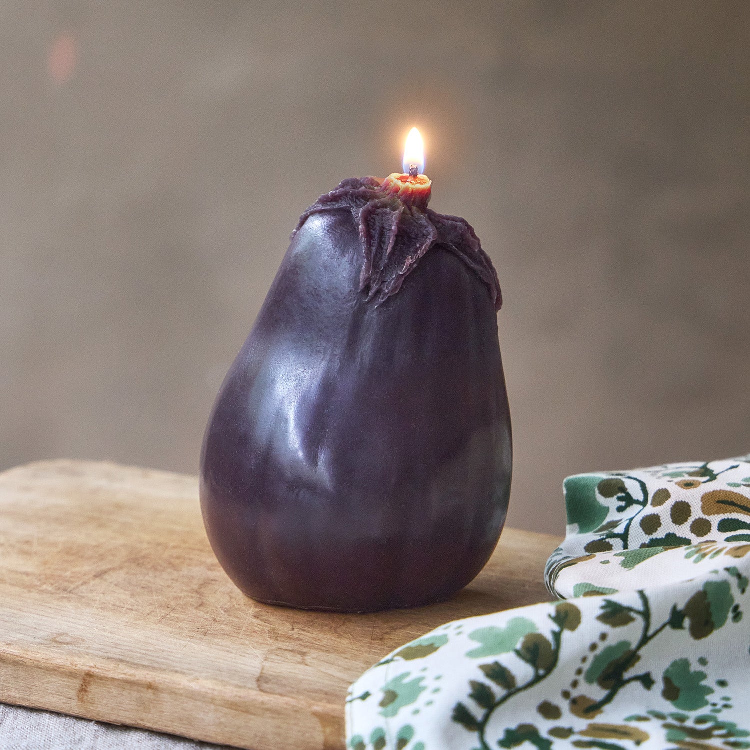 Black Beauty Eggplant Beeswax Candle