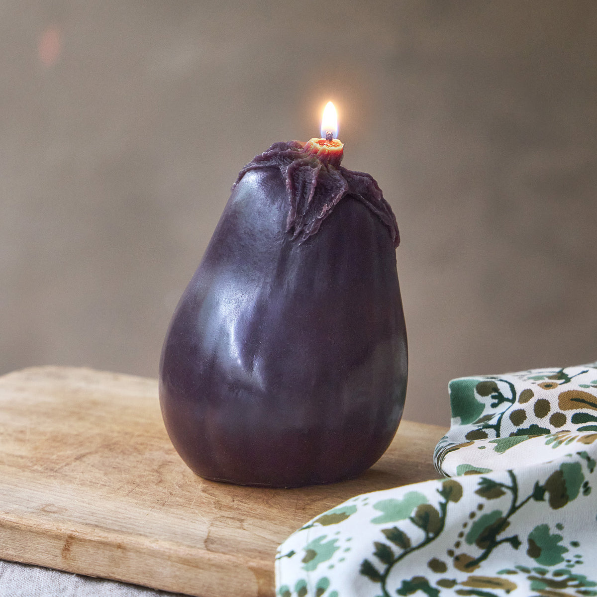 Black Beauty Eggplant Beeswax Candle