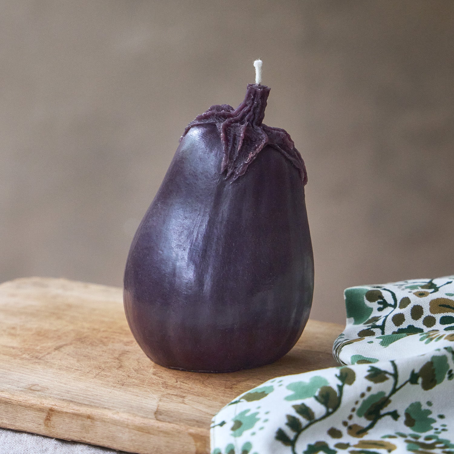 Black Beauty Eggplant Beeswax Candle